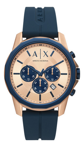 Reloj Hombre Armani Exchange Ax1730 Smart Color de la correa Azul Color del bisel Rosa Color del fondo Rosa