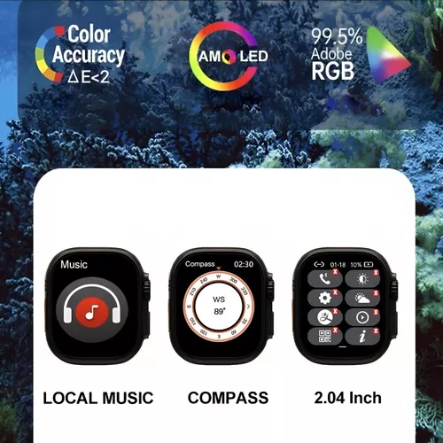  Hello Watch 3 AMOLED - Reloj inteligente para hombre, H11,  ultra actualizado, pantalla completa, de titanio, con brújula NFC, 4 GB de  ROM para Android e iOS (blanco alpino D)