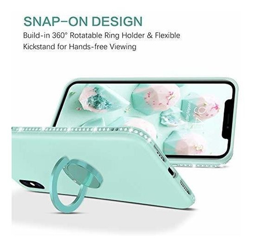 Estuche Para iPhone XS Max Silicona Delgada Soporte Anillo