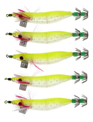 10pcs 2 Colores Luminous Squid Jigs Señuelos