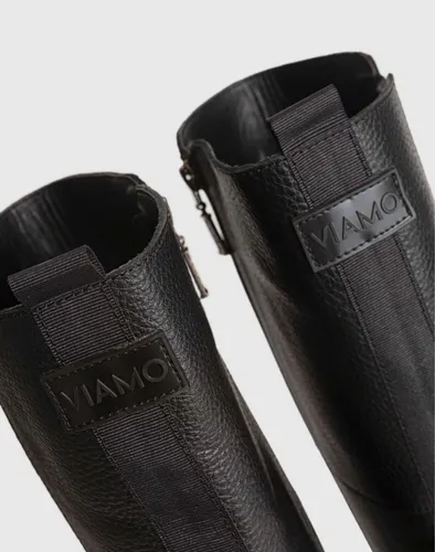 Botas De Cuero Ca a Alta Prisila Viamo Dama Mujer