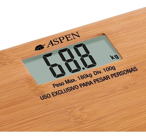 Imagen 3 de 7 de Balanza Personal Digital Aspen Eb 3110 H Bambu 180 Kg