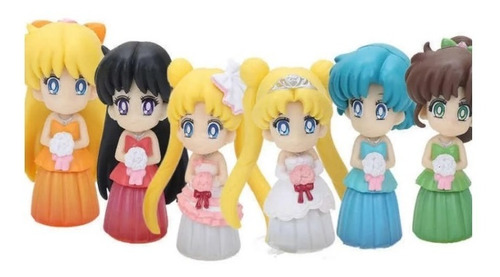 Sailor Moon Colección 6 Figuras En Bolsa Nuevo