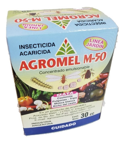 Imagen 1 de 2 de Agromel M 50 Insecticida Acaricida Cultivo Jardin 30 Cc