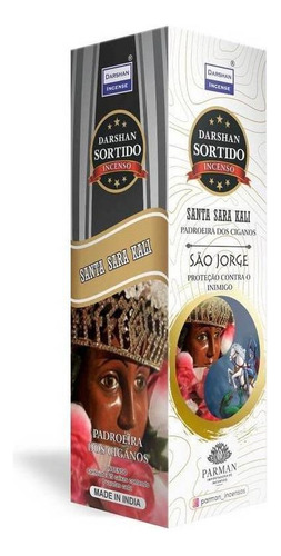 Incenso Mix Darshan Box 2 Aromas Santa Sara Kali + São Jorge