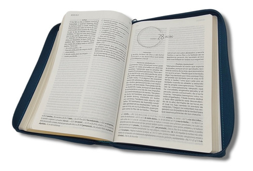 Imagen 5 de 6 de Biblia Textual Iv Edición Imit. Piel Azul Con Cierre