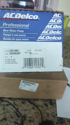 Bomba Agua Acdelco Chevrolet Impala Camaro Lumina 