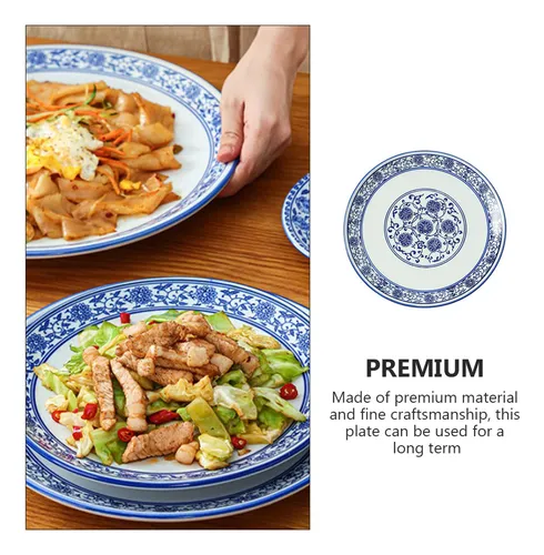 Chinese Party Platter Ceramic Dish Round