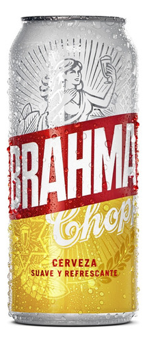 Cerveza Brahma Chopp American Adjunct Lager lata 473 mL