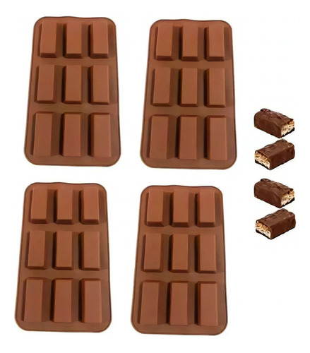 4 Moldes Silicona Chocolate Molde De Silicona Barra Cereal Molde De Chocolates En Barra Moldes De Barra Energetica Pasteleriacl