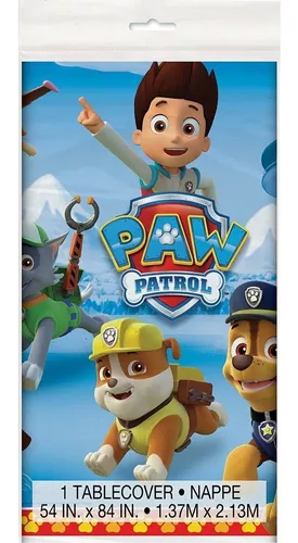 YIROCK - Mantel de plástico para mesa (2 unidades) de Paw Patrol Chase Skye  Rubble (54 x 84 pulgadas) (más lista de verificación de planificación de