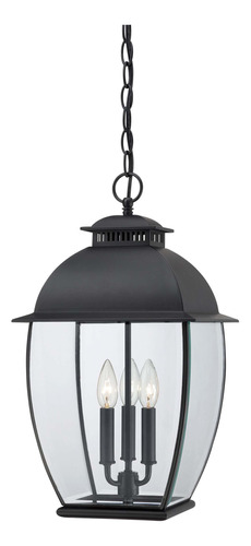 Lampara Colgante Exterior 3 Luz 180 Vatio Color Negro 21  X