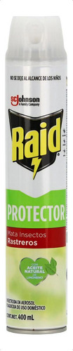 Insecticida En Aerosol Raid Protector Insectos Rastreros 400ml