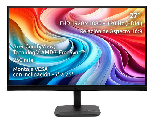 Monitor Acer Ka2 27  Fhd Panel Ips 120hz 1ms Amd Freesync