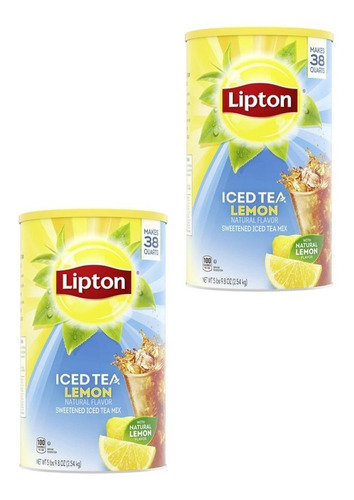 Te Lipton Lemon En Polvo 2 Botes 2.54kg C/u Americano