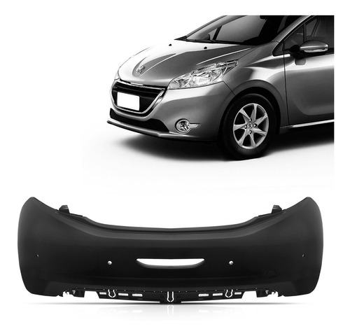 Parachoque Traseiro Peugeot 208 2014 A 2017 2018 Sensor