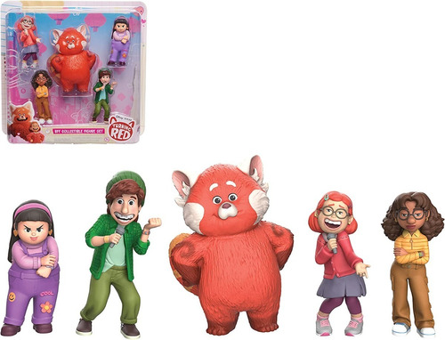 Set De 5 Figuras Disney Turning Red Bff Original Premium