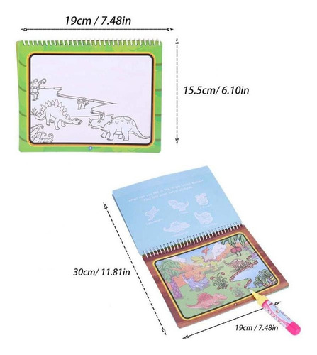 Libro De Dibujo Mágico Para Colorear Agua Con Pluma Niños Ni
