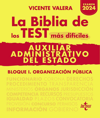 Libro La Biblia De Los Test Mas Dificiles De Auxiliar Adm...