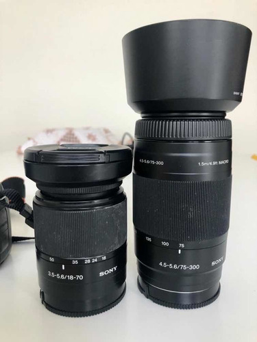 Câmera Sony A300 Com Duas Lentes: 18-70 E 75-300