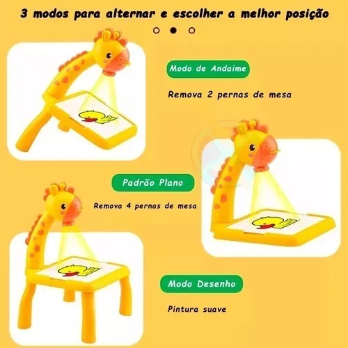 Mesa Projetor Desenho Infantil Mesinha De Desenho Projetora