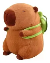 Comprar Peluche Capibara Carpincho Con Mochila De Tortuga Importado. Capibara