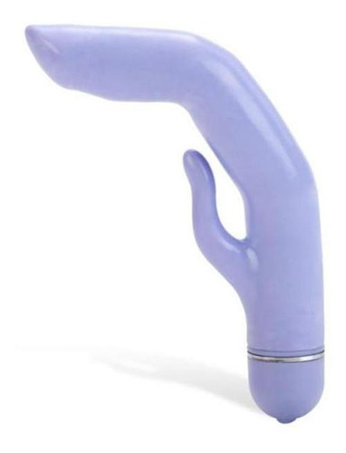 Vibrador Aveludado Com Estimulador Clitoriano Roxo