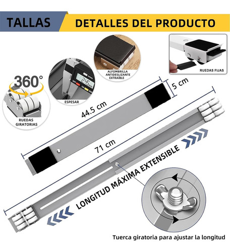Base Soporte Ajustable Con Giratorias Ruedas Para Lavadora