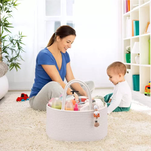 Cesta organizadora de carrito de pañales para bebé, cesta de