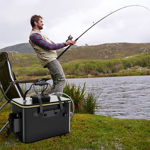 Cubo De Pesca Plegable, Contenedor De Peces Vivos, Plegable,