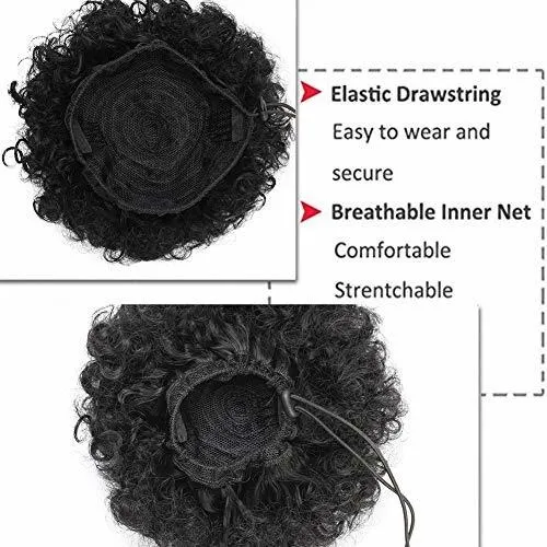 Extensiones De Cabello Rizado Afro Corto Para Mujeres.