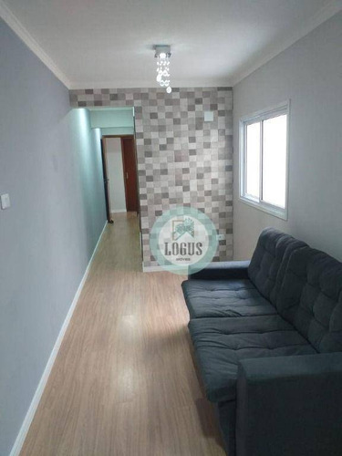Imagem 11 de 30 de Apartamento Com 50m² Composto De 2 Dormitórios Sendo 1 Suíte E Um Dos Com Sacada, À Venda Por R$ 265.000,00 - Utinga, Santo André/sp - Ap2025