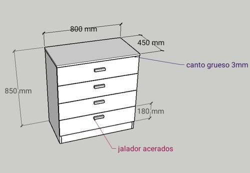 Comoda En Melamina