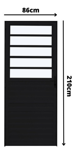 Porta De Alumínio Basculante 210x86cm Fortline Atlântica