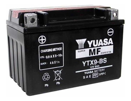 Batería Yuasa Ytx9-bs Para Yamaha Honda Kawasaki Suzuki