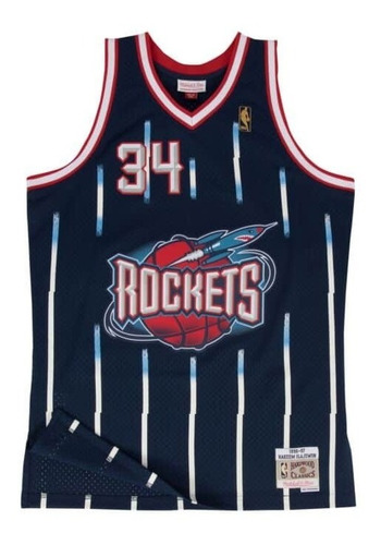 Camiseta Baloncesto Mitchell&ness Rockets Olajuwon Original