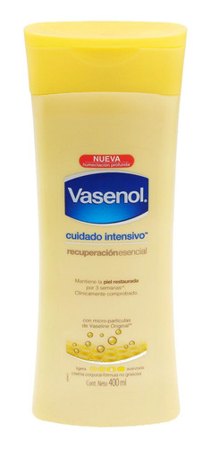 2 Pack Crema Corporal Cuidado Intensivo Vasenol 400 Ml