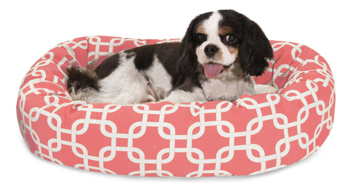 Cama Para Perro De 24 Pulgadas Coral Links Sherpa Bagel