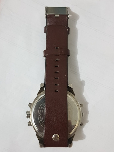 Relogio Grand Data Hora Inox Pulseira Imita Couro Ler Anunci