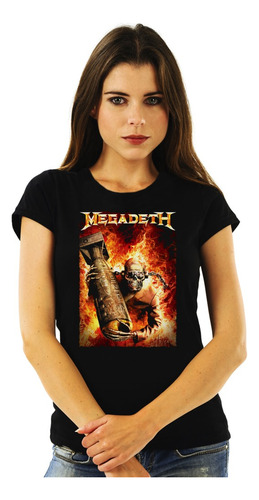 Polera Mujer Megadeth Arsenal Of Megadeth Metal Impresión Di