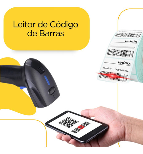 Leitor De Código De Barras 2d 1d Usb Pc E Celular Qr Code