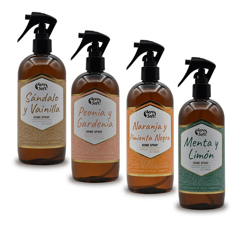 Imagen 2 de 5 de Aromatizador De Hogar Aerosoft Home Spray Fragancias X 6 U
