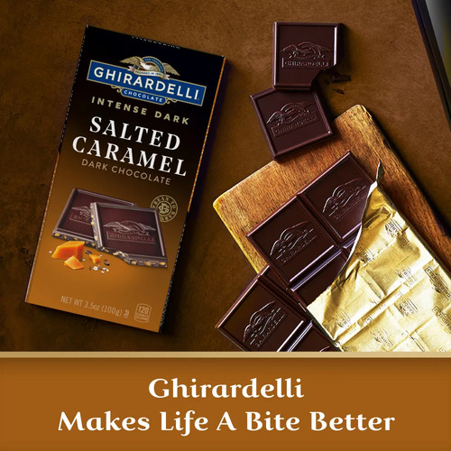 Chocolate Amargo Con Caramelo Y Sal De Mar Ghirardelli 100g