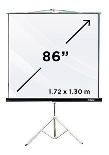 Pantalla De Proyección 86'' Klip-x 172x130cm Manual Tripode