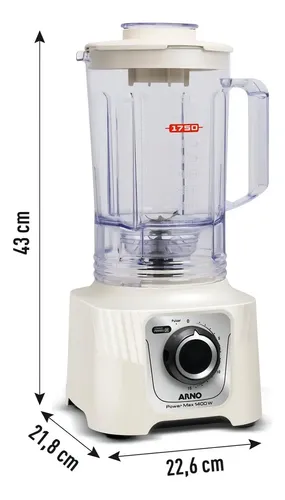 Liquidificador Arno Powermax 1400w Marfim Ln64