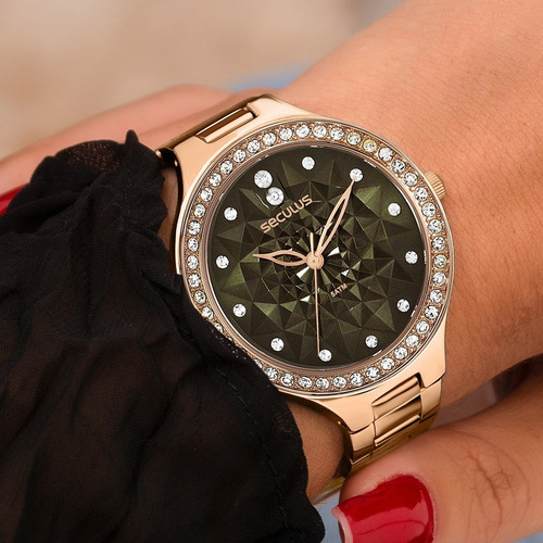 Relógio Feminino Seculus 2 Anos De Garantia 48085lpsvrs3