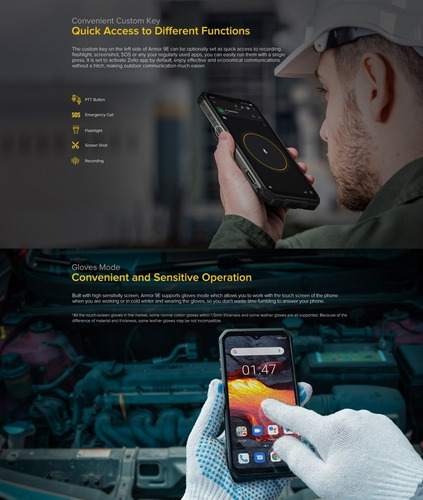 Armor 9e Pro - Telefono Resistente Agricola Construcción