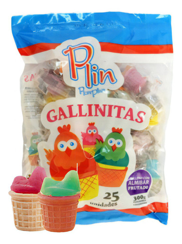 Golosinas Gallinitas Plin Plan Plun X25u