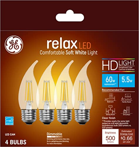 Bombillas Led Relax De Ge, 5,5 W (equivalentes A 60 W), Colo