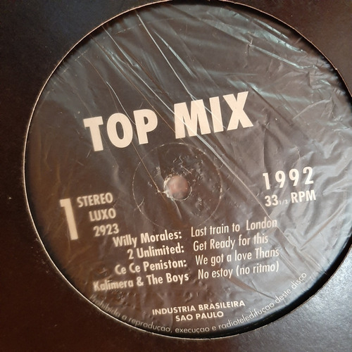 Vinilo Top Mix Willy Morales 2 Unlimited Ce Ce Peniston E1